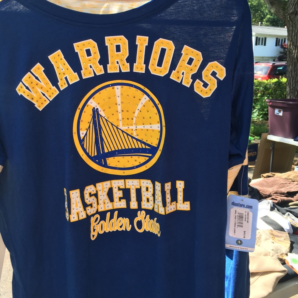 Golden State Warriors Bling Top NBA store NWT